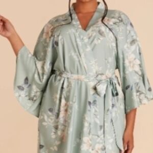 Birdy Grey Kenny Floral Ruffle Robe - Sage